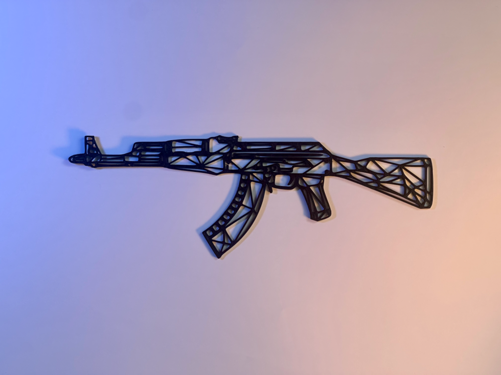 AK-47 Low Poly Series -- Premium Gaming Wall Art