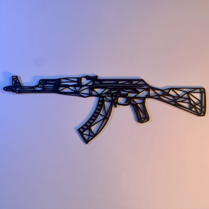 AK-47 Low Poly Series -- Premium Gaming Wall Art