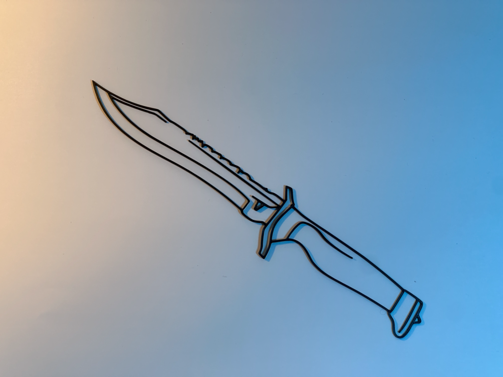Bowie Knife Line Series — Premium Gaming Wall Art
