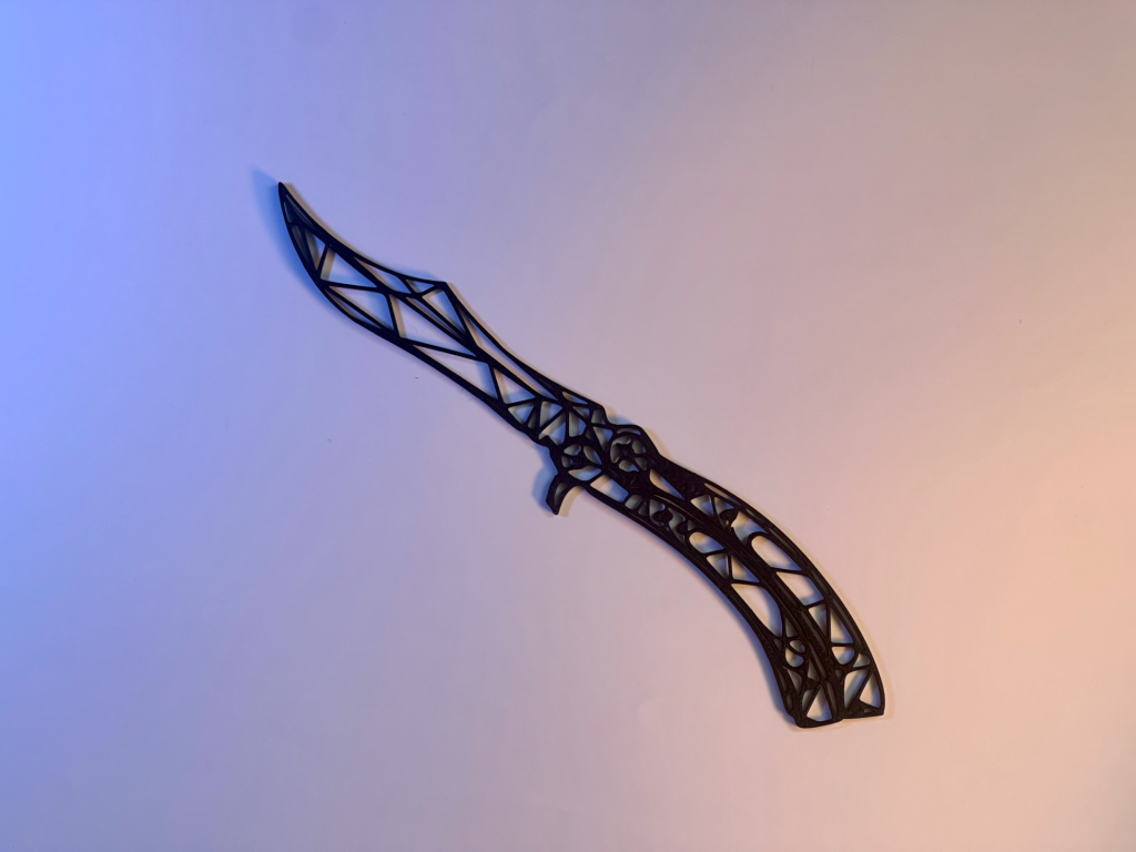 Butterfly Knife Low Poly Series -- Premium Gaming Wall Art