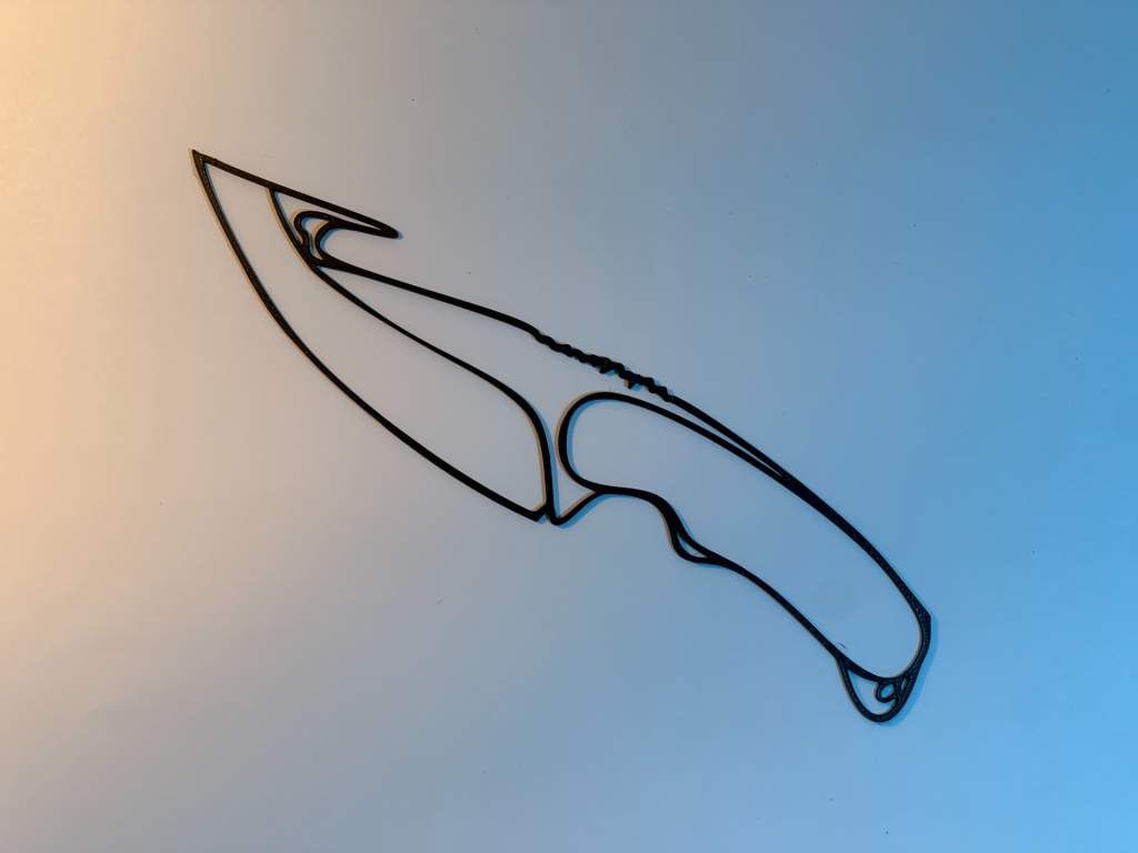 Gut Knife Line Series — Premium Gaming Wall Art