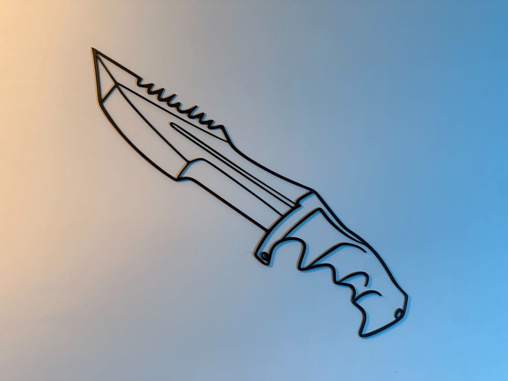 Huntsman Knife Line Series — Premium Gaming Wall Art