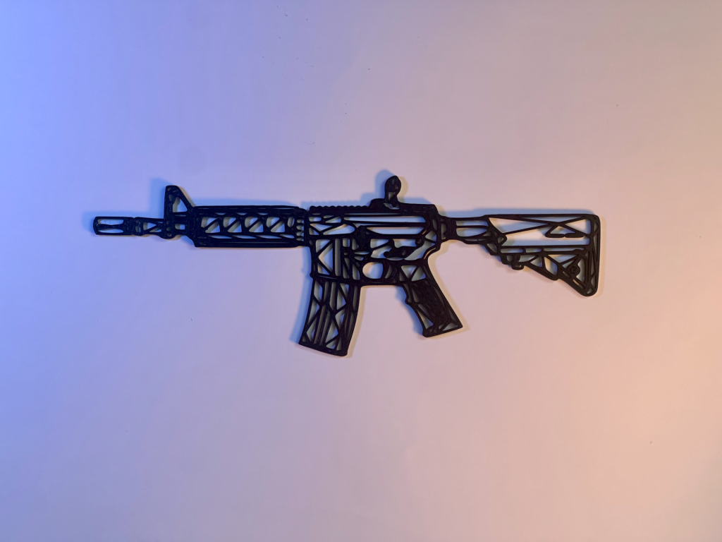 M4A4 Low Poly Series -- Premium Gaming Wall Art