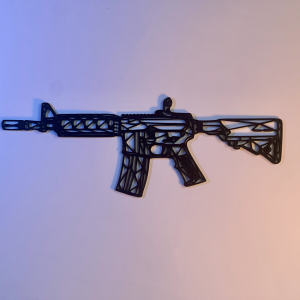 M4A4 Low Poly Series -- Premium Gaming Wall Art