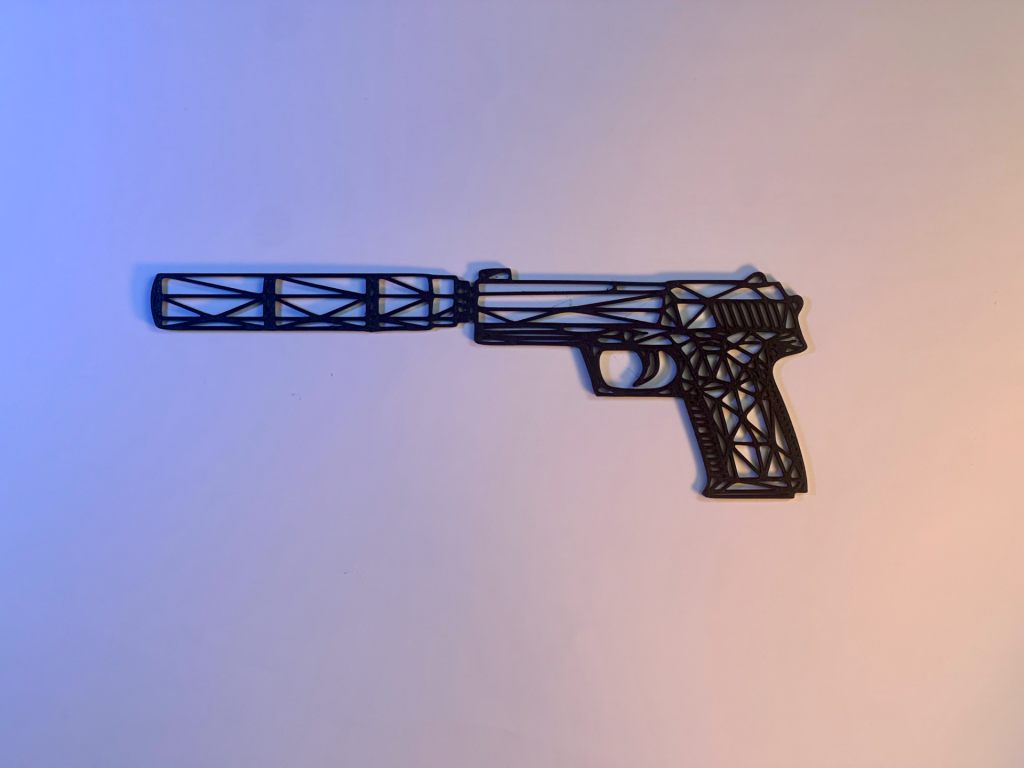 USP-S Low Poly Series — Premium Gaming Wall Art